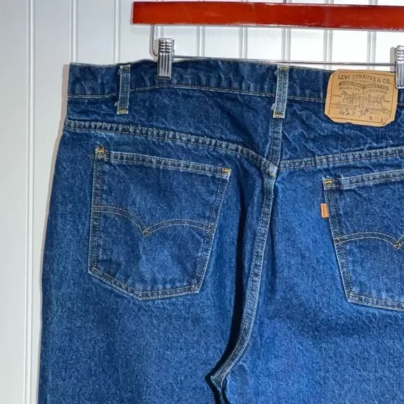 Vintage Levis 505 20505 Orange Tab Jeans Men’s 42X30 70s-80s USA Made Cowboy